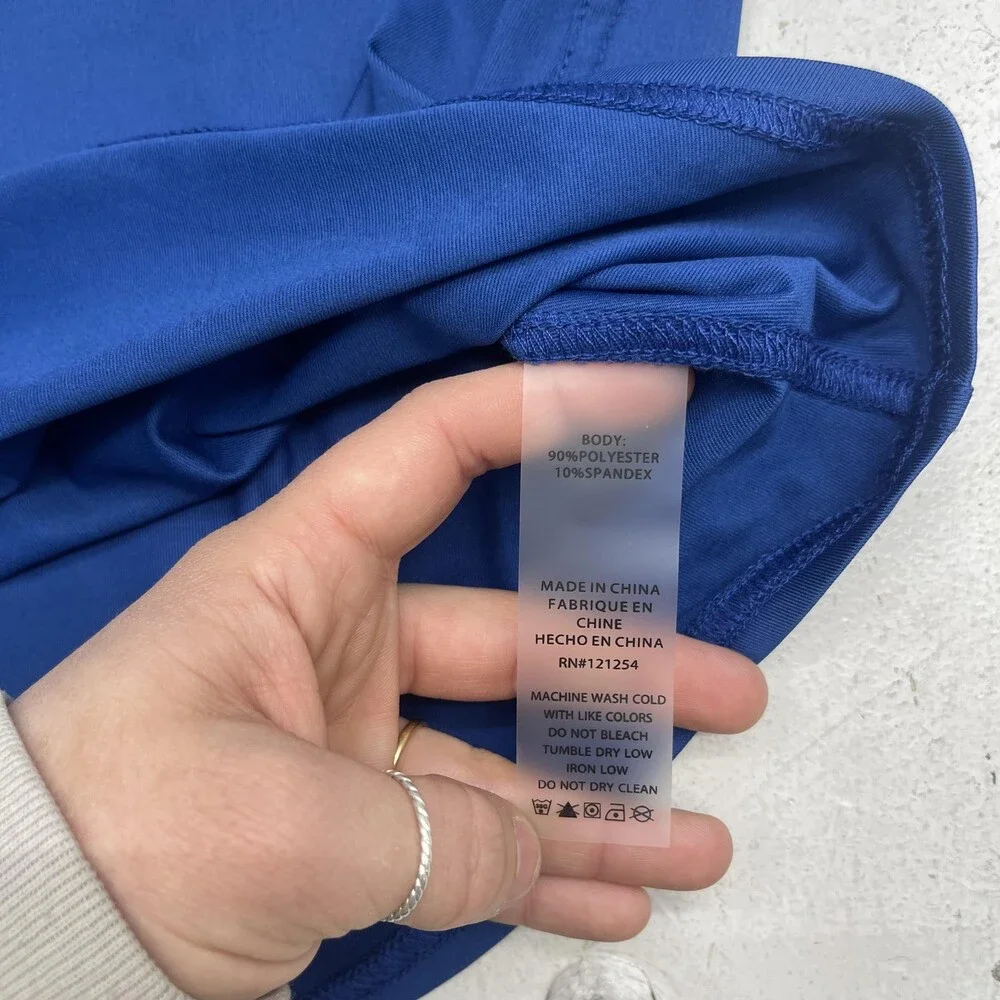 Jofit Polo Shirt Womens Medium Blue Sleeveless Johnny Collar UPF 50+ Golf Top - Picture 5 of 8